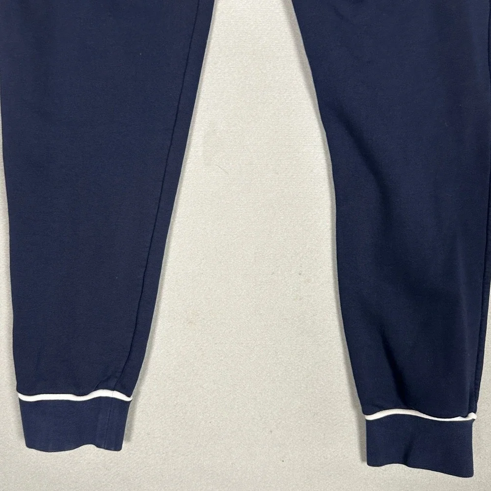 Lacoste Sport Pants Men XL Navy Blue Fleece Jogger Sweatpants Tricolor Croc Logo